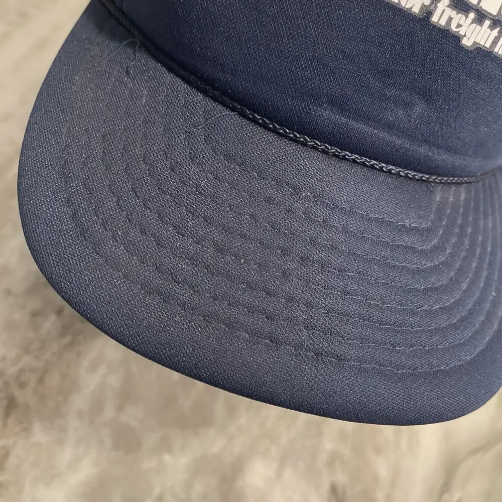 VINTAGE Next Day Motor Freight Hat Cap Snap Back Blue Mesh Trucker Mens 80s 90s